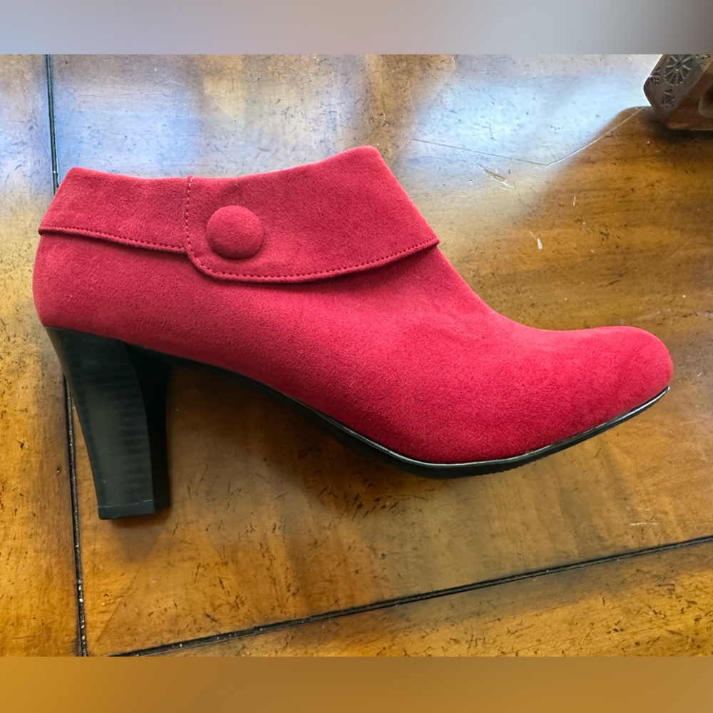 Amelia Grace Red Pump Booties